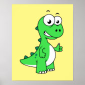 ティラノサウルスの可愛いイラストレーションレックス。2 ポスター (正面)