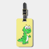 ティラノサウルスの可愛いイラストレーションレックス。2 ラゲッジタグ (正面縦)