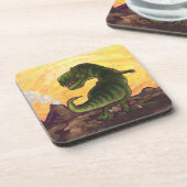 ティラノサウルスの贈り物とアクセサリー コースター (左側)