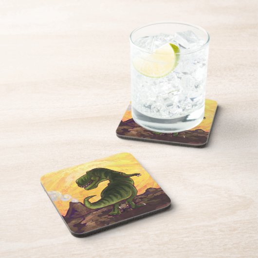 ティラノサウルスの贈り物とアクセサリー コースター (右側)