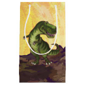 ティラノサウルスの贈り物とアクセサリー スモールペーパーバッグ (正面)