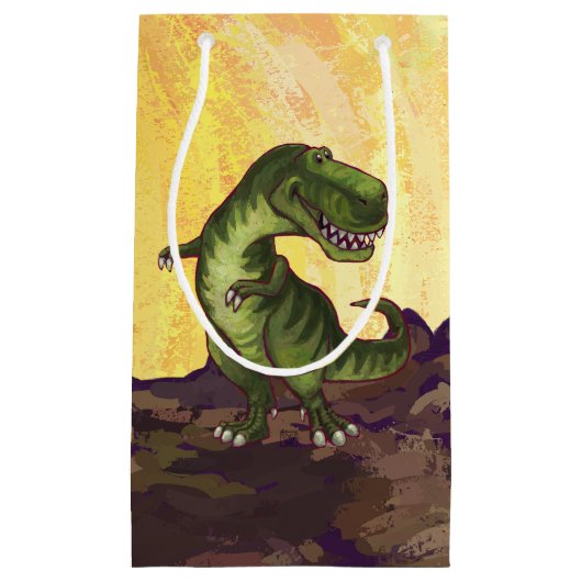 ティラノサウルスの贈り物とアクセサリー スモールペーパーバッグ (正面)