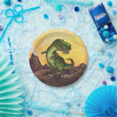 ティラノサウルスの贈り物とアクセサリー ペーパープレート (パーティー)