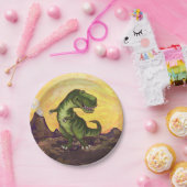 ティラノサウルスの贈り物とアクセサリー ペーパープレート (パーティー)