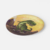 ティラノサウルスの贈り物とアクセサリー ペーパープレート (アングル)