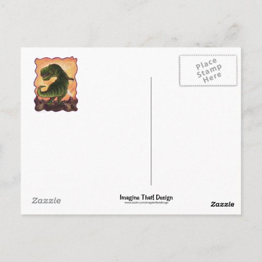 ティラノサウルスの贈り物とアクセサリー ポストカード (裏面)