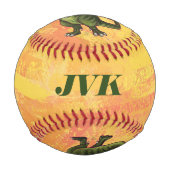 ティラノサウルスの贈り物とアクセサリー 野球ボール (裏面)