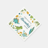 ティラノサウルスジュラシックパーティー恐竜誕生日 スタンダードカクテルナプキン (角)