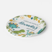 ティラノサウルスジュラシックパーティー恐竜誕生日 ペーパープレート (アングル)