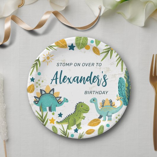 ティラノサウルスジュラシックパーティー恐竜誕生日 ペーパープレート