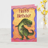 ティラノサウルスパーティーセンター カード (黄色い花)