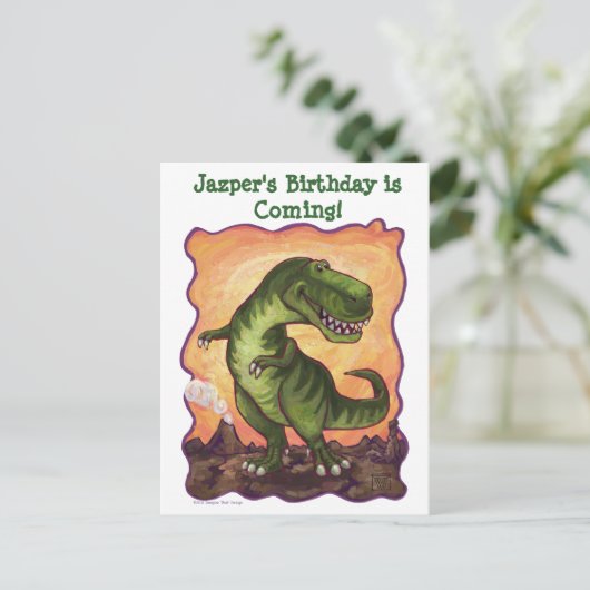 ティラノサウルスパーティーセンター 案内ポストカード (スタンド正面)