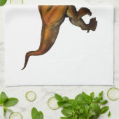 ティラノサウルスランニングレックスのTレックス キッチンタオル (折り畳み)