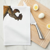 ティラノサウルスランニングレックスのTレックス キッチンタオル (四つ折り)