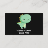 ティラノサウルスレックスのプンがSに認可さ運れた 名刺 (裏面)