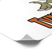 ティラノサウルスレックステックスカウボーイ恐竜 ポスター (角)