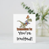 ティラノサウルスレックステックスカウボーイ恐竜 招待状 (スタンド正面)