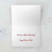 ティラノサウルスレックスバレンタインデーのカード シーズンカード (内部)