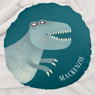 ティラノサウルスレックスパーソナライズされたおもしろい ラウンドクッション