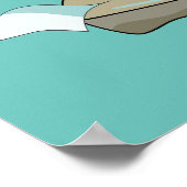 ティラノサウルスレックスボスは机に座っている。 ポスター (角)