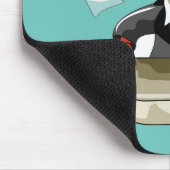 ティラノサウルスレックスボスは机に座っている。 マウスパッド (コーナー)