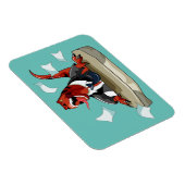 ティラノサウルスレックスボスは机に座っている。 マグネット (右側)