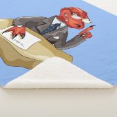 ティラノサウルスレックスボスは机に座っている。2 シェルパブランケット (3/4)