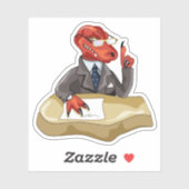 ティラノサウルスレックスボスは机に座っている。2 シール (シート)