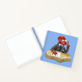 ティラノサウルスレックスボスは机に座っている。2 ノートブック (内部)