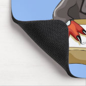 ティラノサウルスレックスボスは机に座っている。2 マウスパッド (コーナー)