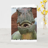 ティラノサウルスレックス恐竜 カード (黄色い花)