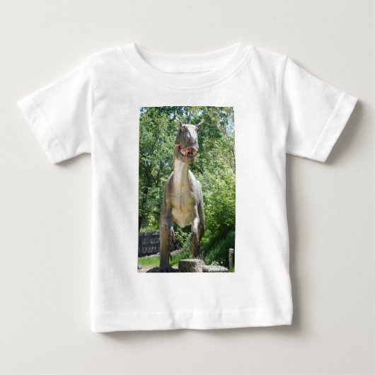 ティラノサウルスレックス恐竜 ベビーTシャツ (正面)