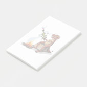 ティラノサウルスレックス料理のキャンプファイヤーの上の食べ物。 ポストイット (アングル)