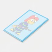 ティラノサウルスレックス消防士のイラストレーション。 ポストイット (アングル)