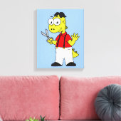 ティラノサウルスレックス理容師はさみ。 キャンバスプリント (インサイチュ (リビング))