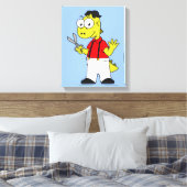 ティラノサウルスレックス理容師はさみ。 キャンバスプリント (インサイチュ (寝室))