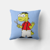 ティラノサウルスレックス理容師はさみ。 クッション (裏面)