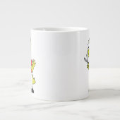 ティラノサウルスレックス理容師はさみ。 ジャンボコーヒーマグカップ (正面)