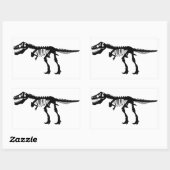 ティラノサウルスレックス骨格 長方形シール (シート)