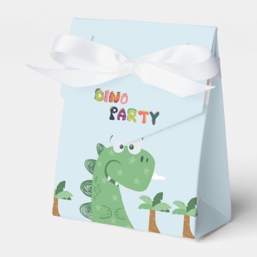 ティラノサウルスレックス/Tレックス誕生日パーティー フェイバーボックス (正面サイド)