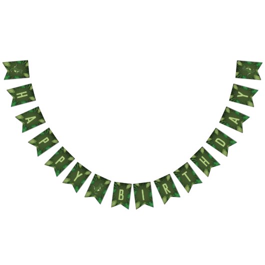 ティラノサウルスレックスTレックス恐竜ハッピーバースデー バンティングフラッグ (全)