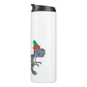 ティラノサウルス小妖精や小人分隊クリスマスT-レックス恐竜キリスト タンブラー (回転右)