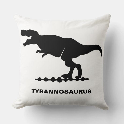 ティラノサウルス恐竜のシルエット クッション (正面)