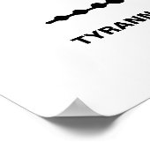 ティラノサウルス恐竜のシルエット ポスター (角)