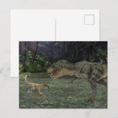 ティラノサウルス恐竜の風景 ポストカード (正面/裏面)