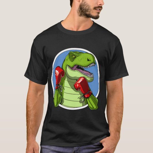 ティラノサウルス恐竜ボクシング Tシャツ (正面)