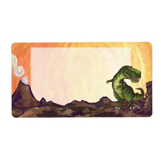 ティラノサウルス書レックス物 ラベル (正面)