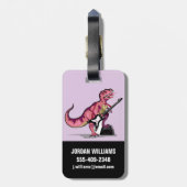 ティラノサウルス遊レックスのギター。 ラゲッジタグ (裏面縦)