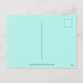 ティラノサウルス、かわいいTレックス、イースターバニーDINO シーズンポストカード (裏面)