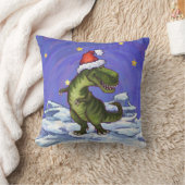 ティラノサウルス・クリスマス クッション (ブランケット)